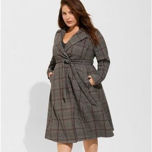 Torrid Faux Wool Tie Coat